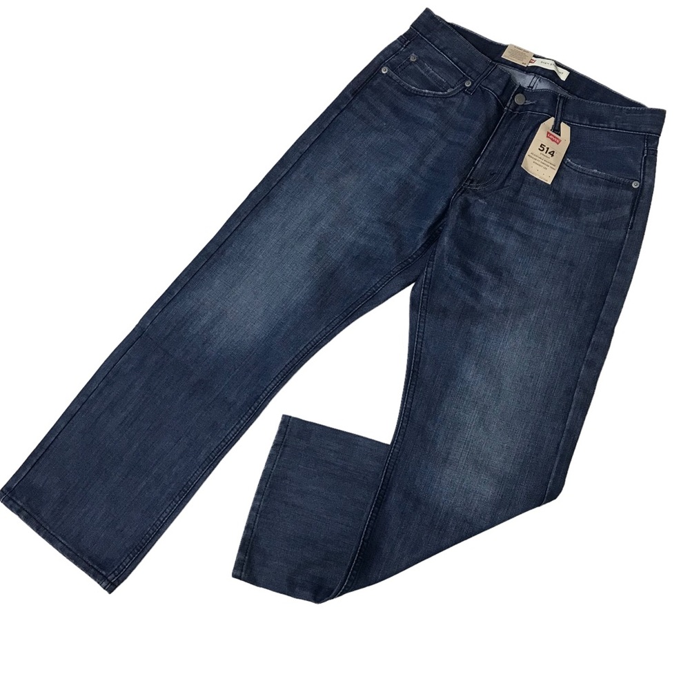 Levi's 514 Straight Leg Jeans Sz 16Husky Dark Wash Denim